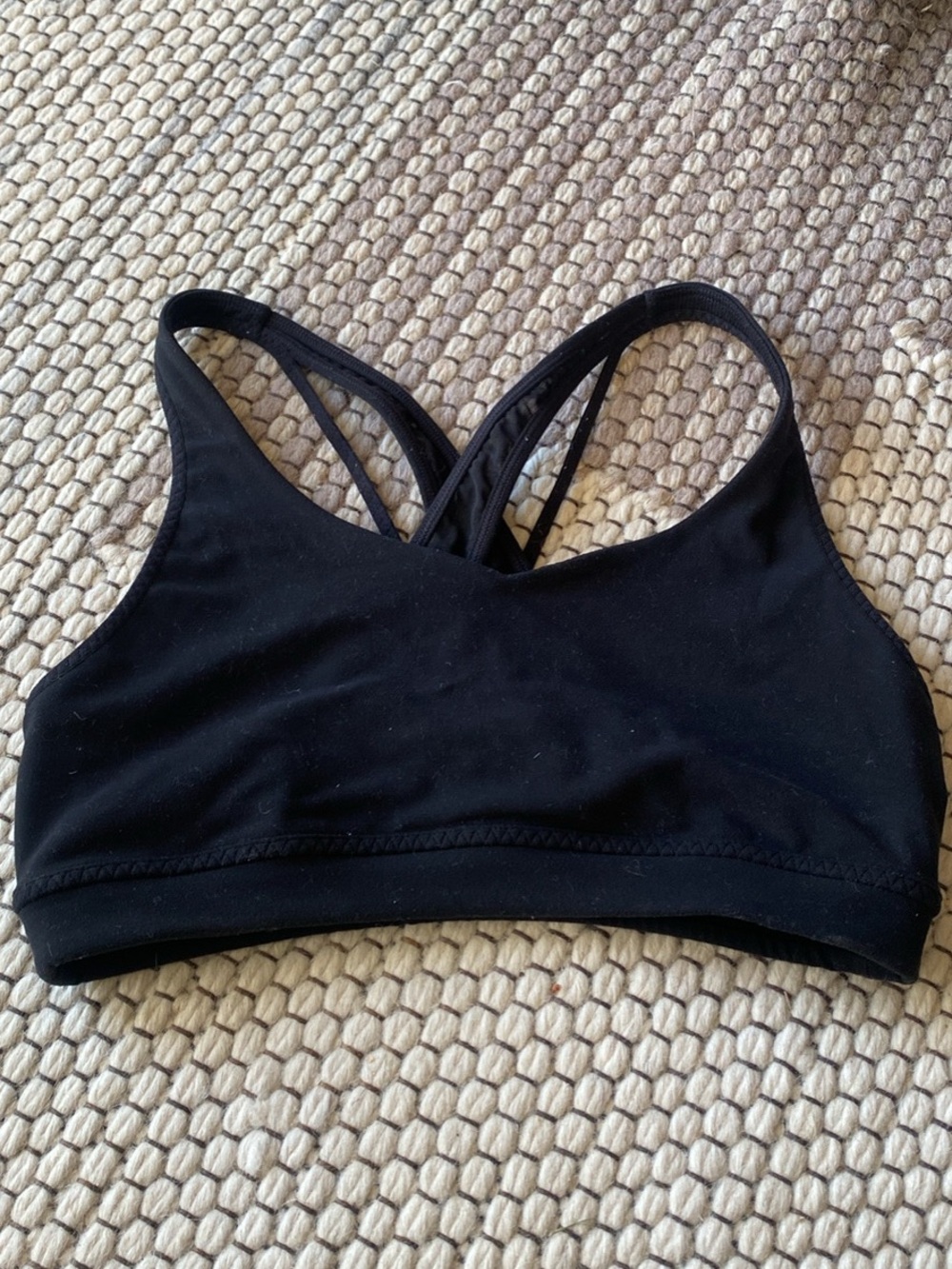 Athleta Black Transcendence Criss Cross Sports Bra